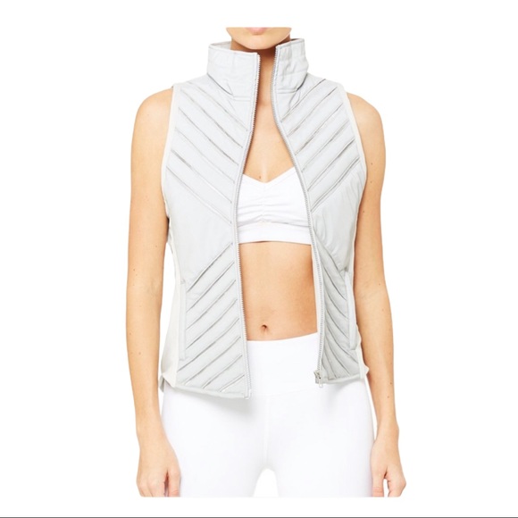 ALO Yoga Jackets & Blazers - ALO Yoga Silver Reflective Puffer Vest